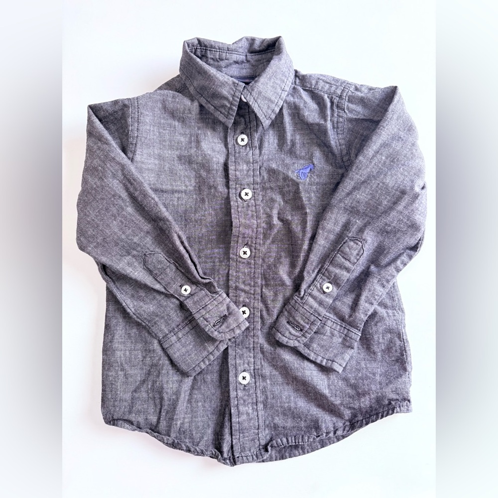 Boys 3T Wrangler Button Up Long Sleeve Dress Shirt